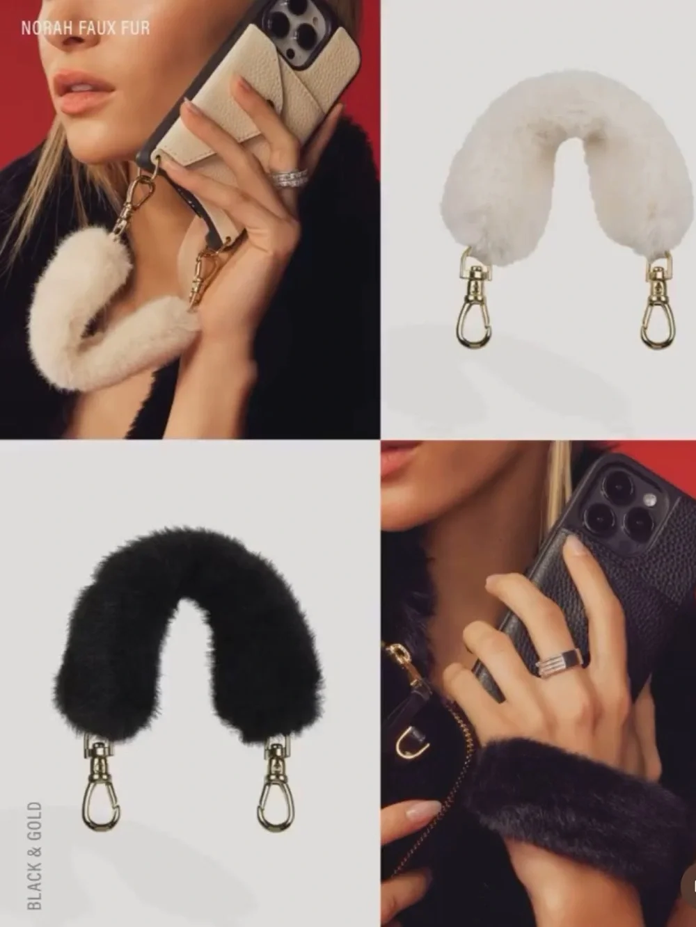 Bandolier - Norah Faux Fur Wristlet